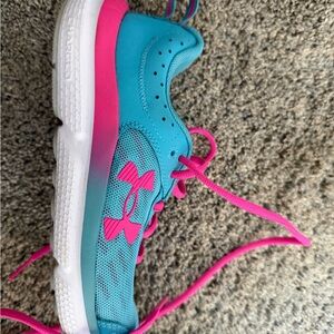 Under Armour Kids' Teal and Pink Sneakers